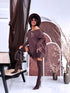 PLUS SIZE sweater "AGAIN 10588"- choco